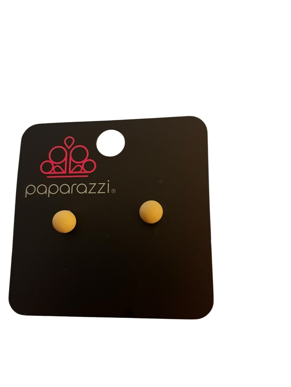 Paparazzi Yellow Matte Stud Earrings NWT